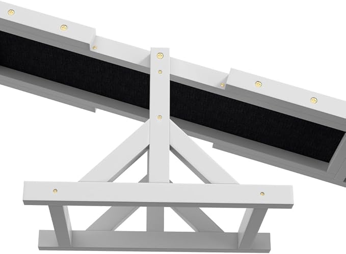 71" Dog Agility Seesaw Outdoor for Training and Exercise, Wooden Platform Dog - Image 8