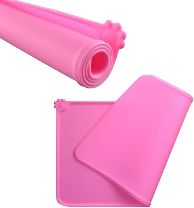 Dog Food Mat, Silicone Dog Cat Bowl Mat, Non Slip Pet Feeding Mat Waterproof - Image 4