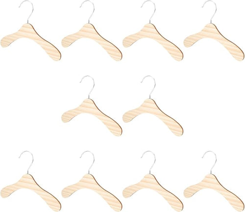 10pcs 8.66-inch Wear-Resistant Wooden Pet Hangers by KALLORY