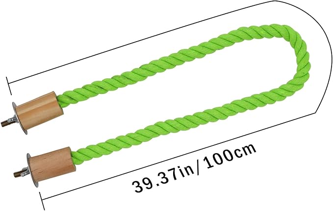 2 Pack Bird Rope Swing Chewing Toy, Hemp Perch Swing, Cage Standing Climbing - Image 6