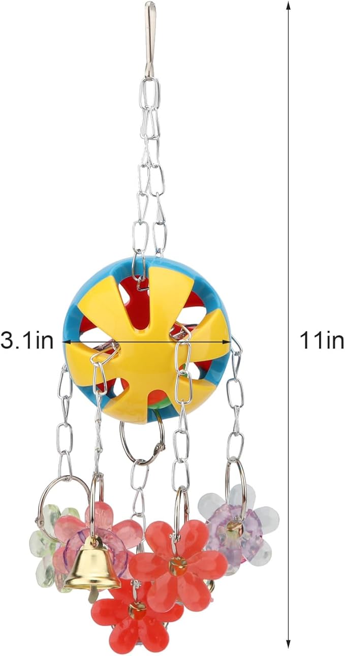 Hypeety Pet Parrot Toy Plastic Colorful Birds Ball - Image 2