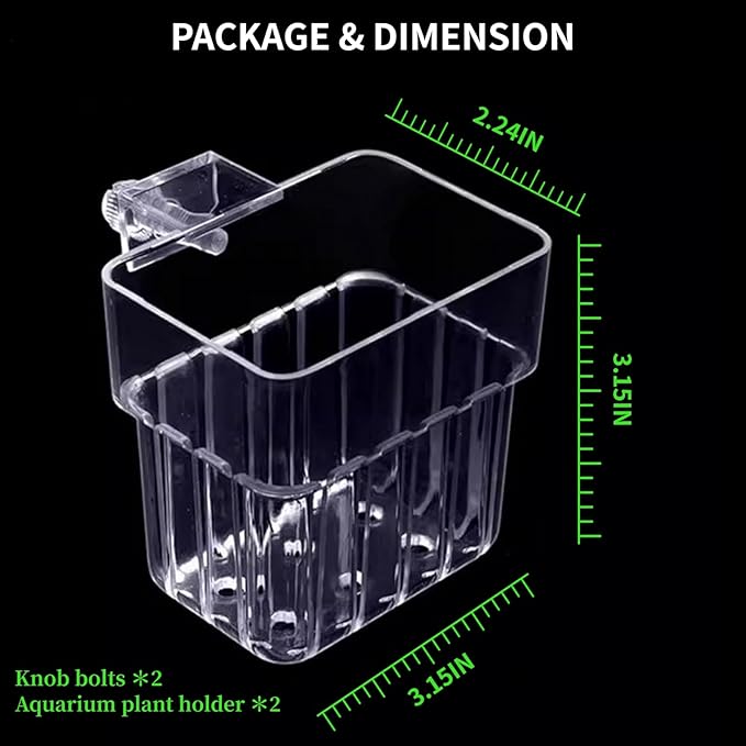 2 PCS Aquarium Plant Holder Top Hanging Fish Tank Plant Pot Aquarium Planter - Image 5