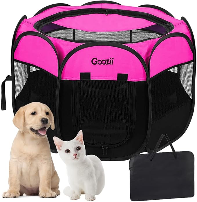 Portable Dog Playpen for Small Dogs Indoor Outdoor, Foldable Pet Puppy Playpens - Image 8