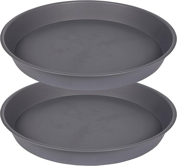 2 Pack of 20 21 inch Plant Saucer Round, Deep Plant Saucers by Bleuhome