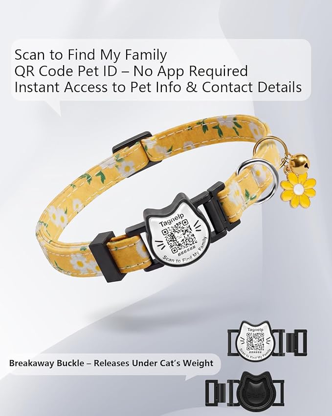 4 Pack-QR Code Cat Collar Breakaway Safe - Image 4
