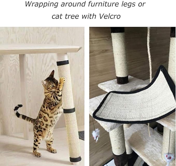 HAOZAIKEJI Cat Scratcher Mat, Heavy Duty Couch Guard, Protecting Furniture - Image 7