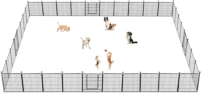 Dog Playpen 32 inch 36 Panels Indoor Outdoor Dog Pen by Jhsomdr