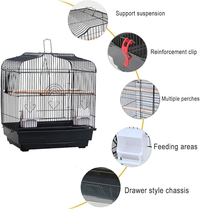 20.5"x18.1"x14.2" Portable Bird Travel Cage - Image 4
