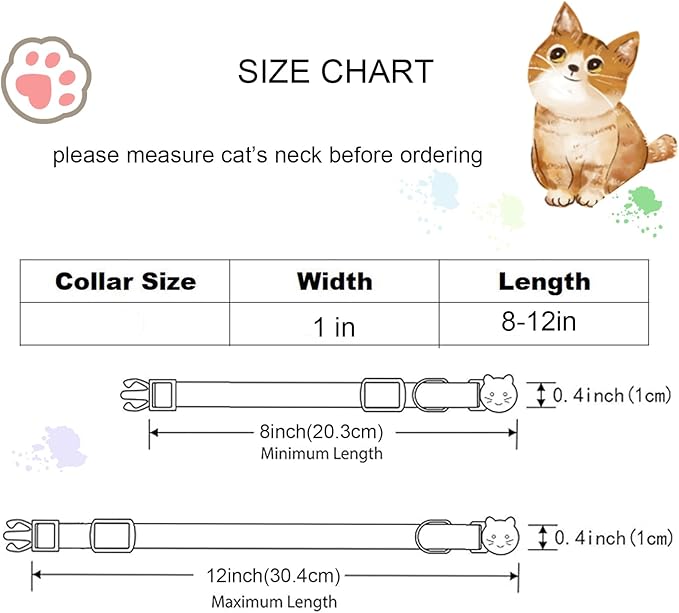 Fall Cat Collar-2 Pack Holiday Cat Collars Pumpkin Print Breakaway - Image 7