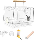 Hamster Cage Bird Travel Cage Portable Clear Accessories Acrylic Villa Bird by Leefasy