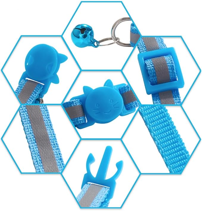 Sky Blue Reflective Cat Collar - Image 6