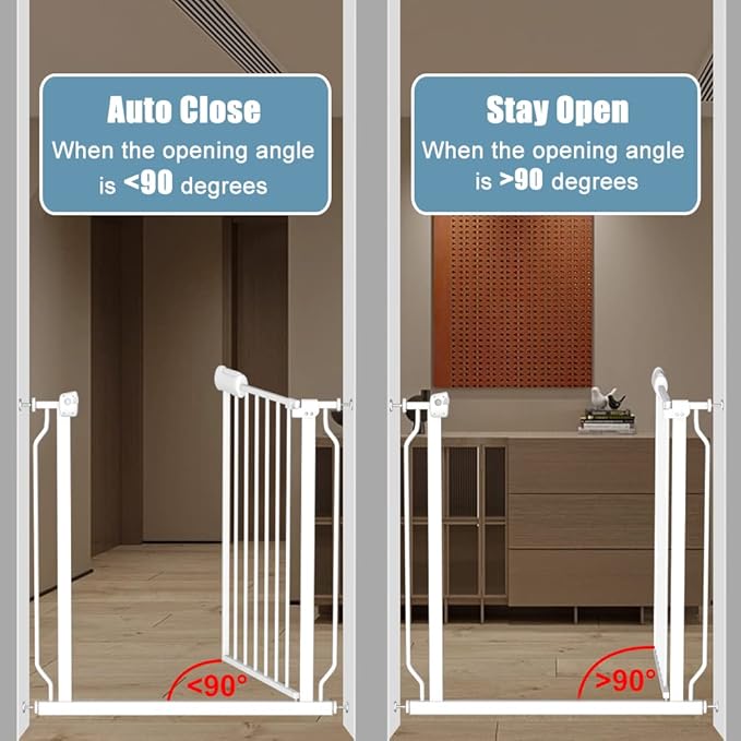 29-34 Inch Wide Baby Gate for Stairs Dog Gate Indoor Pressure Mounted No Drill - Image 5