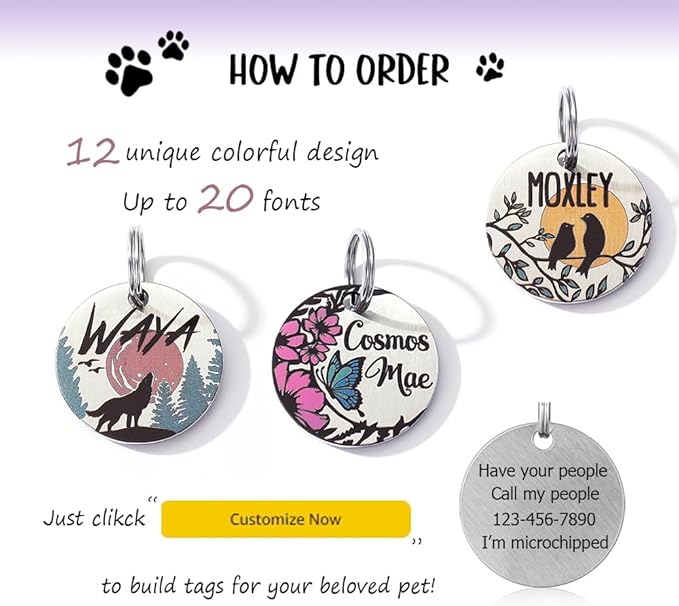 Colorful Dog Tags Personalized, Engraved Dog Tags - Image 5