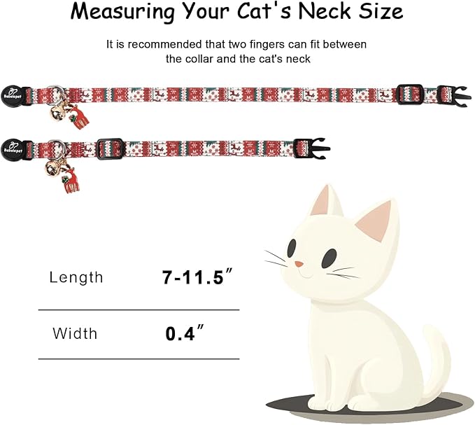 2 Pack Christmas Cat Collars - Image 4