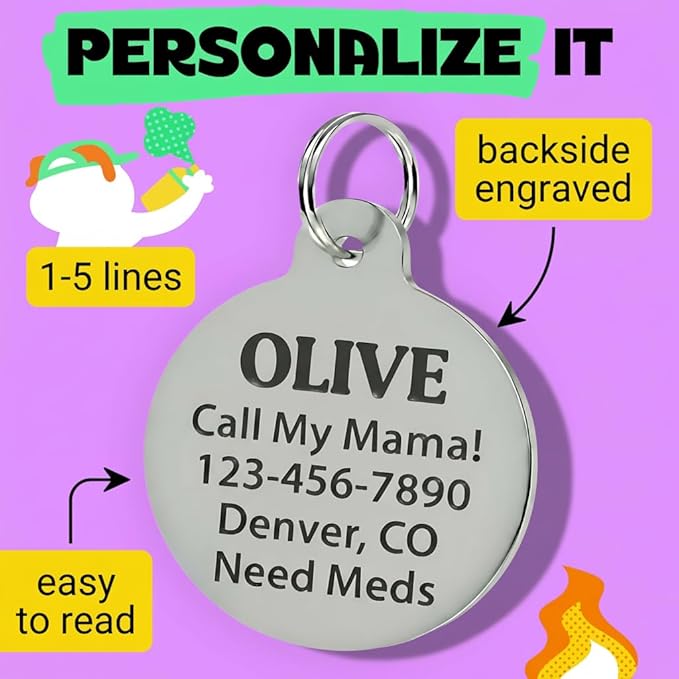Bad Tags Personalized Dog and Cat ID Tags in 25+ Designs and 2 Sizes - Image 5