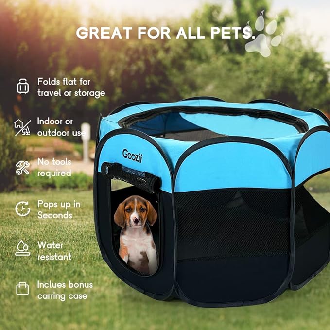 Portable Dog Playpen Indoor Outdoor, Collapsible Pet Dog Playpen - Image 4