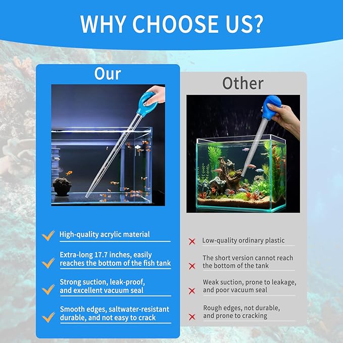 2 Pieces Long Pipette for Fish Tank Coral Food Feeder Long Syringe Reef Coral - Image 3