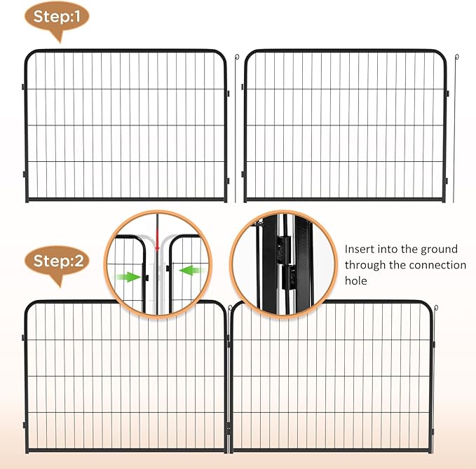 BestPet | Dog Playpen | 40 Inch, 6 Panels | Heavy Duty Metal Pet Exercise Pen | - Image 4