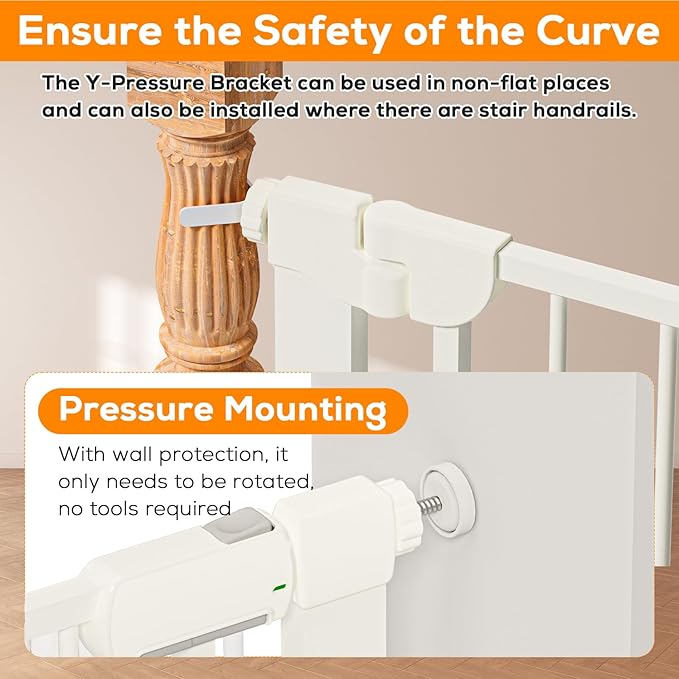 29.5-59.8" Magnetic Baby Gate for Stairs, Baby Safety Essentials, Auto Close - Image 8