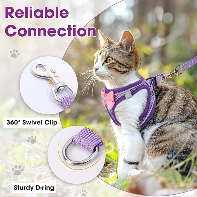 Cat Harness and Leash Set for Walking Escape Proof, Adjustable Kitten Harness - Image 3