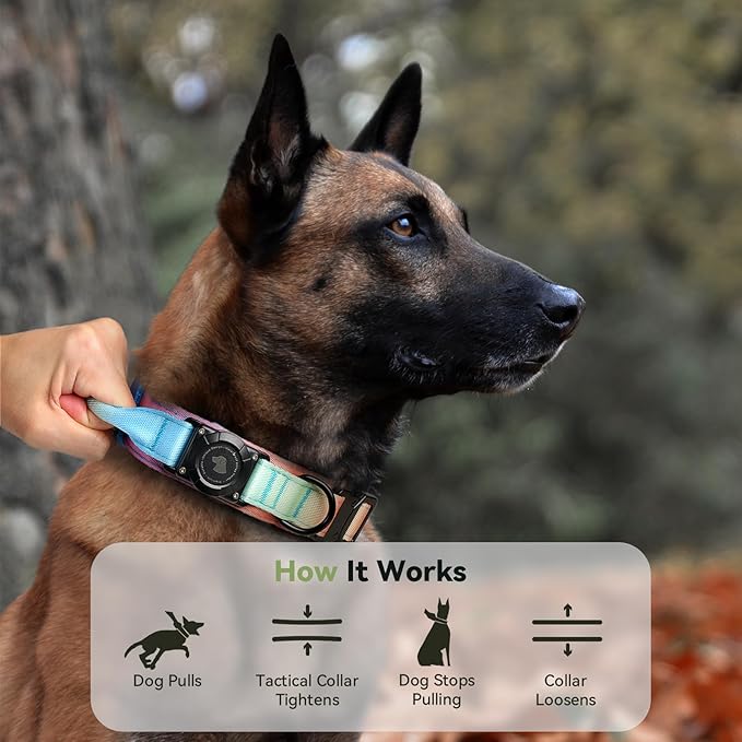 2026 Upgrade Waterproof AirTag Dog Collar, Military Tactical Dog Collar - Image 6