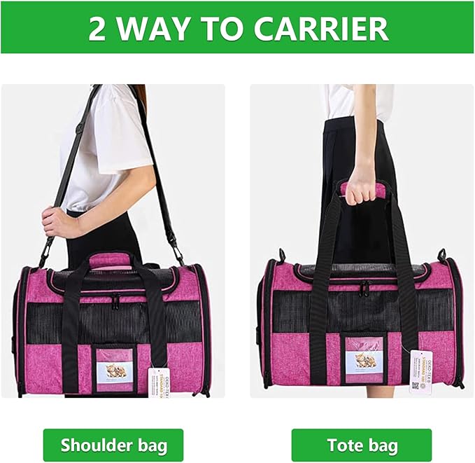20 Inch Large Cat Carrier for Cats Up to 25 lbs, Extra Large Soft Sided Dog - Image 3