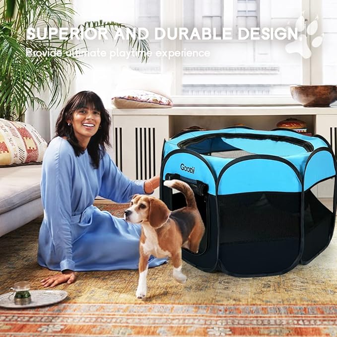 Dog Playpen for Large Dogs Portable Collapsible, Indoor Outdoor Cat Pet Puppy - Image 5