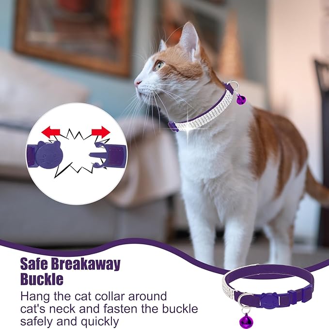 EXPAWLORER Soft Velvet Safe Cat Collars - Image 6