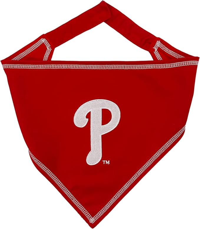 Pets First MLB Philadelphia Phillies TIE Bandana, Small/Medium. Dog Bandana by PETSFIRST
