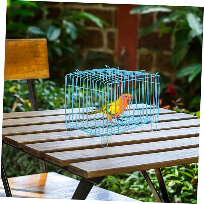 Milisten Portable Bird Carrier Travel Cage Lightweight Handheld Wire Cage - Image 2
