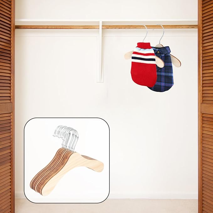 10pcs 8.66-inch Wooden Pet Hangers - Image 9