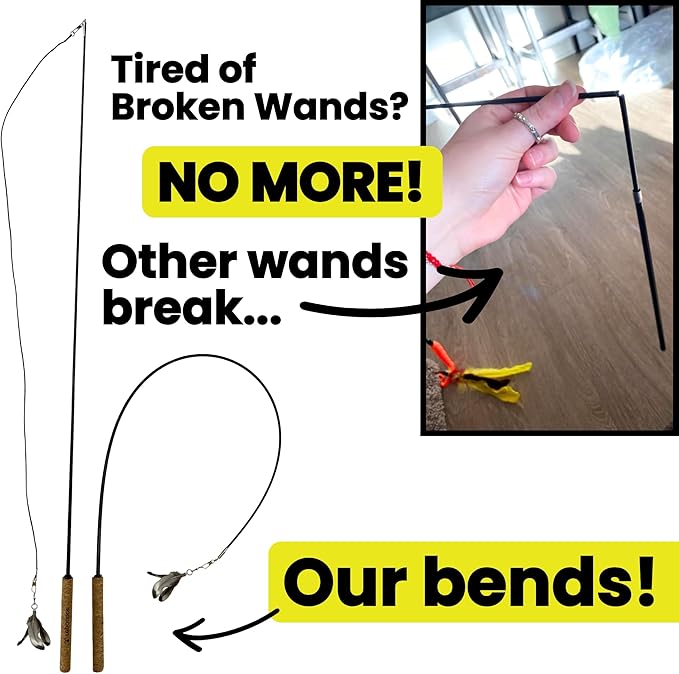 Forever Stick with Chew-Proof Metal Wire String and Transparent Fishing Line - Image 3