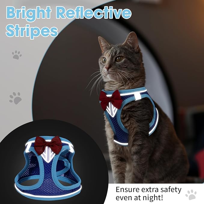 Cat Vest Harness and Leash Set for Walking Escape Proof, Adjustable Kitten - Image 6