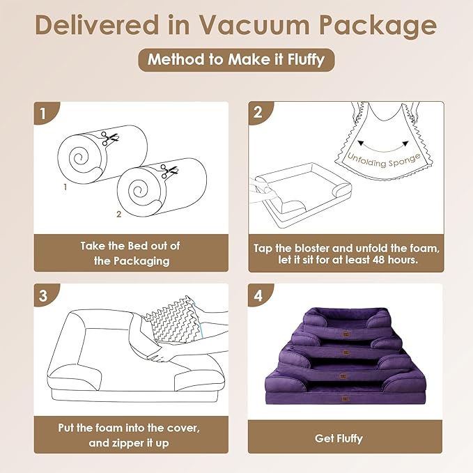 EHEYCIGA Orthopedic Dog Bed for Medium Dogs, Waterproof Memory Foam Medium Dog - Image 6