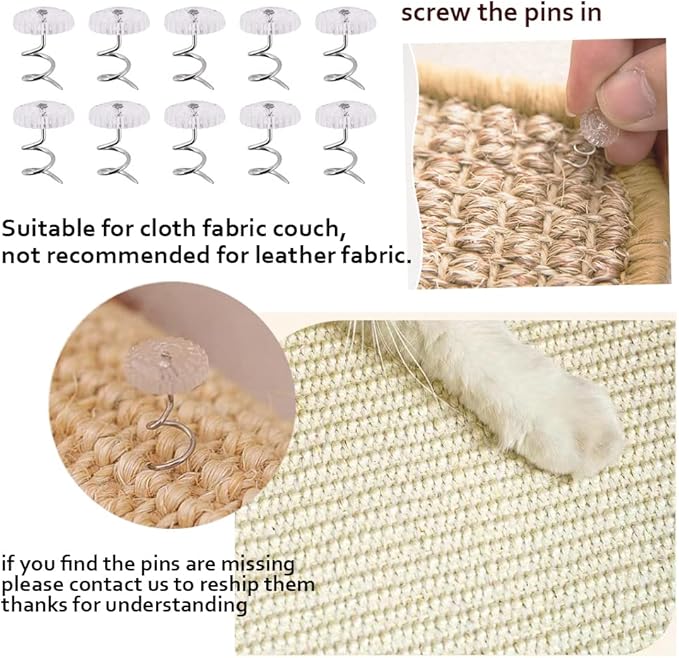 HAOZAIKEJI Cat Scratcher Mat Sofa Protector Natural Sisal Cat Scratching Mat - Image 5