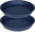 2 Pack of 10 inch Plant Saucer Gray, Heavy Duty Plastic Plant Saucer 10 inch by Bleuhome
