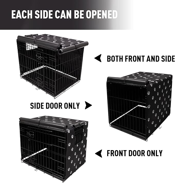 Pet Prime Dog Crate Cover for Wire Cages 24 30 36 42 48 Inch Outdoor Pet Kennel - Image 3