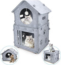 2-Storey Detachable Cat House for Indoor Cats Bed, Covered Beds & Furniture by Home
