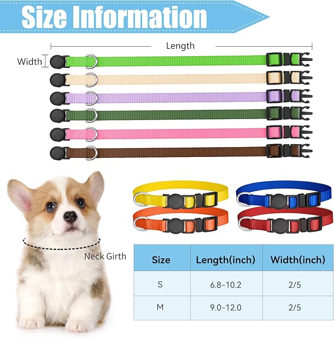 16 PCS Puppy Collars, Safety Buckle Collars - Image 5