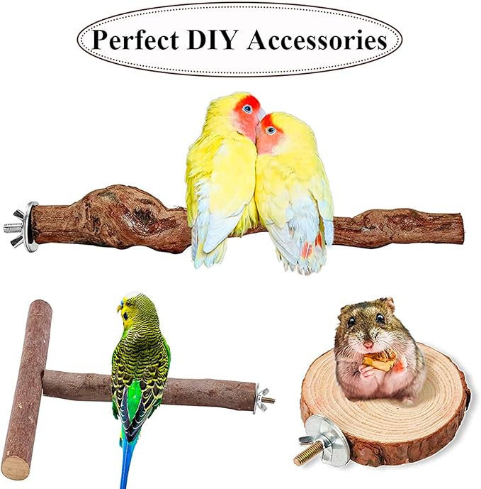 12 Sets Bird Cage Screws Bird Perch Stand Platform Accessories 24 Washers 12 - Image 5