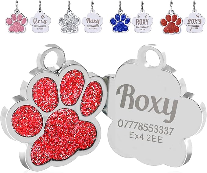 EDSG Cat Dog Tags Personalized for Pets, Dog Name Tags Cat Name ID Tag by EDSG