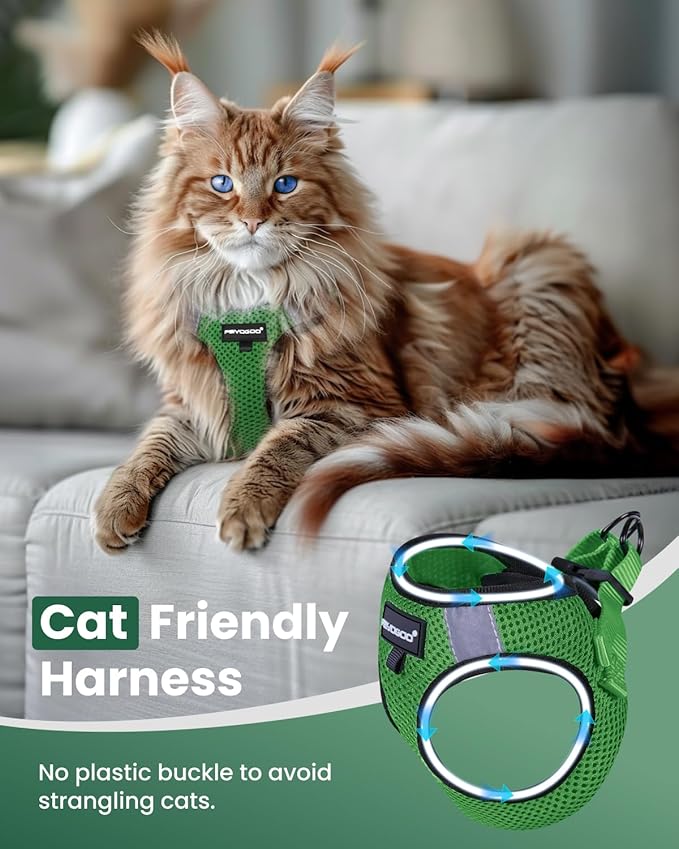 FAYOGOO Cat Harness, Escape Proof, Ultra-Light & Comfortable, Reflective Night - Image 3
