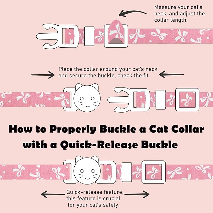 2 Pack Cotton Breakaway Cat Collars Set - Image 2