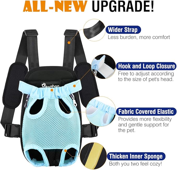 Pawaboo Adjustable Dog Carrier Purses, Pet Front Cat Travel Bag Dog Carrier - Image 4