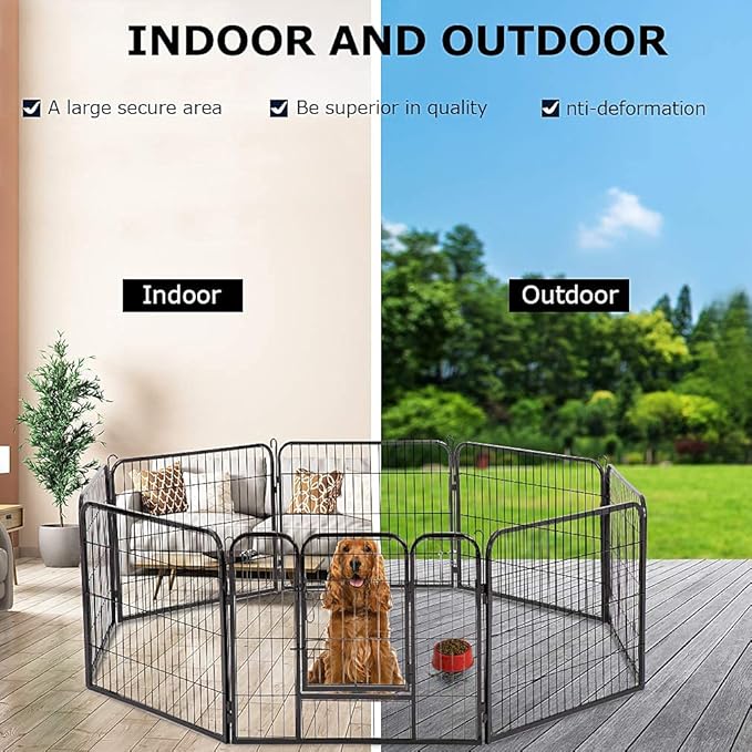 BestPet | Dog Playpen | 32 Inch, 8 Panels | Heavy Duty Metal Pet Exercise Pen | - Image 6