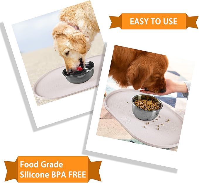 100% Waterproof 1.0" Raised Edge BPA Free Silicone Dog Food Mat, Pet Cat - Image 7
