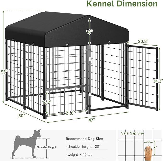 2PCS Dog Kennel Outdoor, Outside Dog Kennel - Image 5