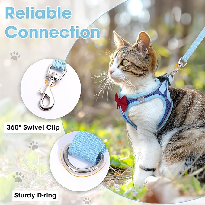 Cat Vest Harness and Leash Set for Walking, Escape Proof, Adjustable Kitten - Image 4