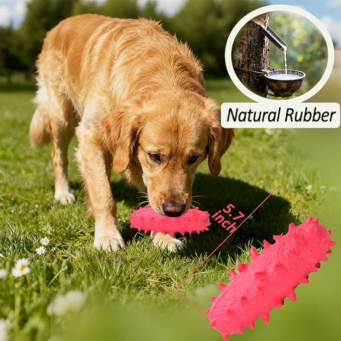 2 Pack Dog Toys for Aggressive Chewers, Tough Puppy Chew Toys Teething Bone for - Image 3