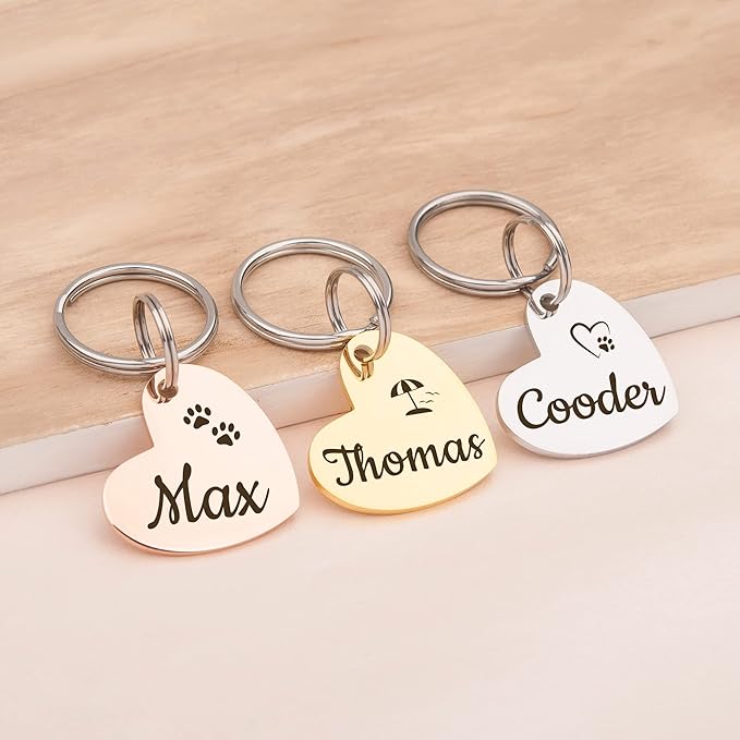 Anavia Small Size Dog Cat ID Tags, Small/XS Personalized Color Plated Stainless - Image 4